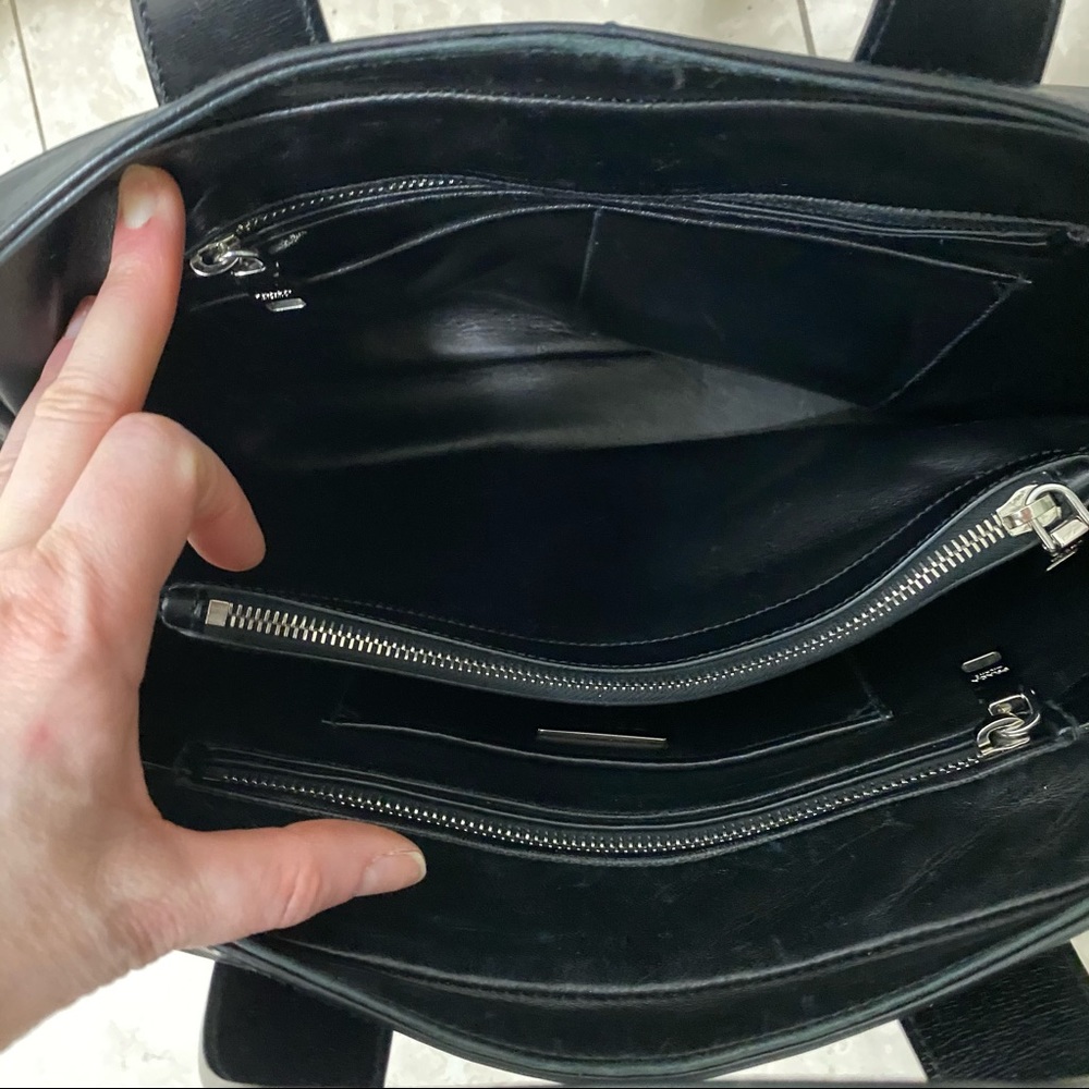 Prada Leather Large Tote. Black Leather inside zip pocket. Like new. - Picture 2 of 12
